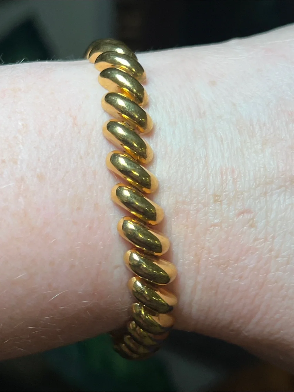 Vintage Gold Plated Premier Designs San Marco Chain Macaroni Style Link Bracelet